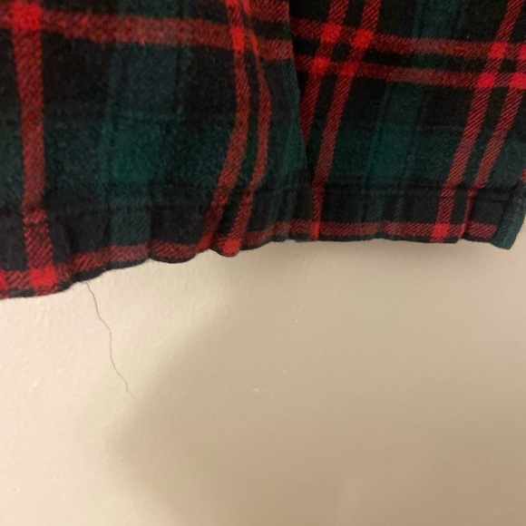 Lauren Ralph Lauren Red and Green Plaid Pajamas 100% Cotton w/gold emblem Xlarge - Picture 7 of 11